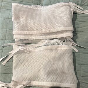 White Mesh crib liners